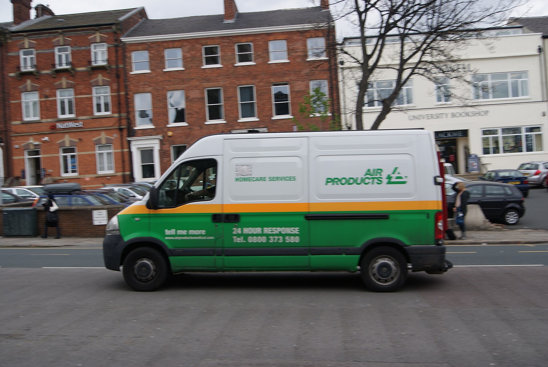 Air Products van on Woodhouse Lane in Leeds (4th May 2010)