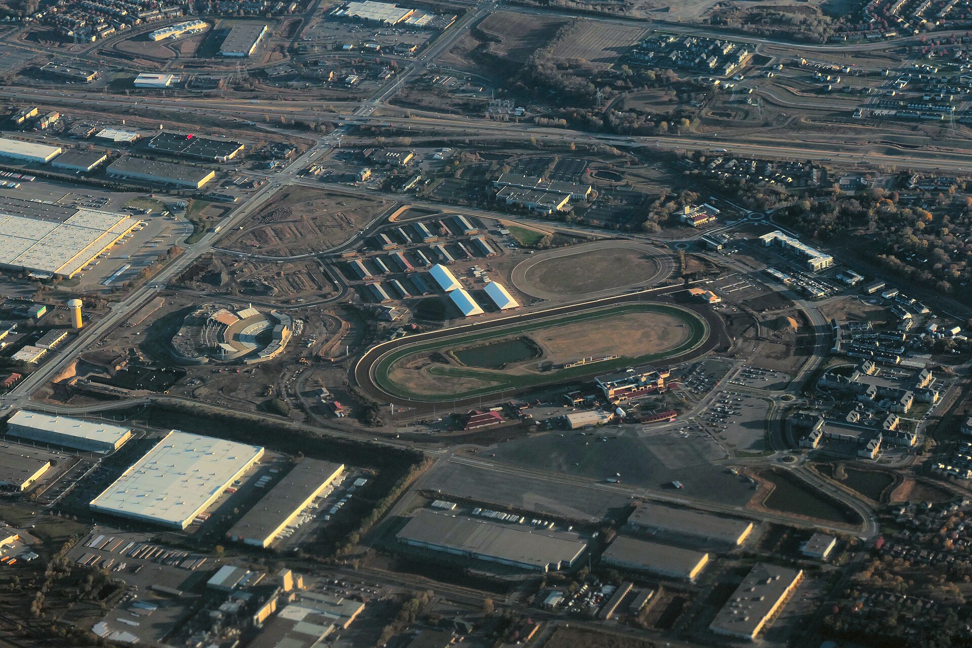 Aerial view of Canterbury Park, Shakopee, Minnesota 2024-10-25