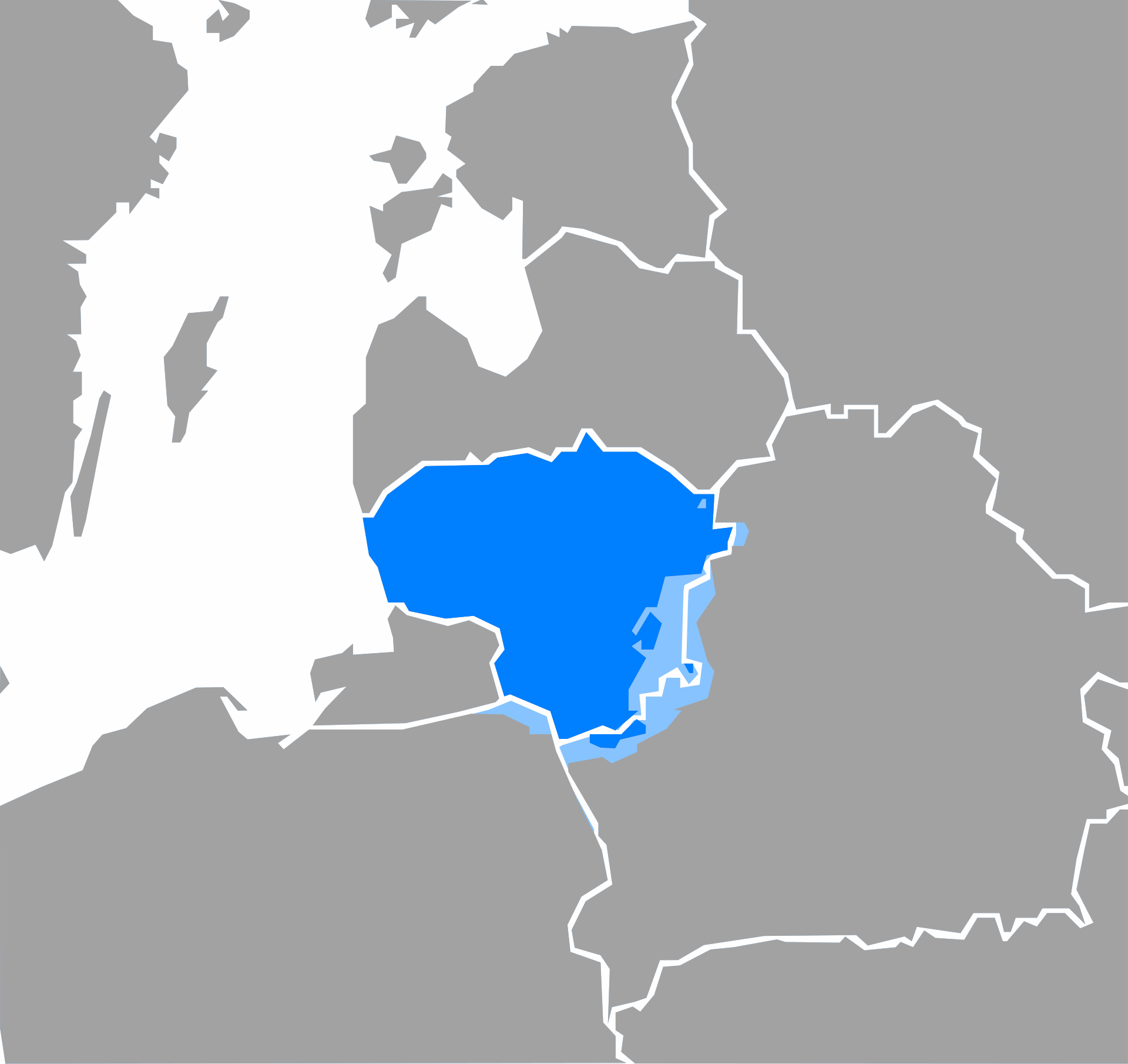 Map of Lithuanian language