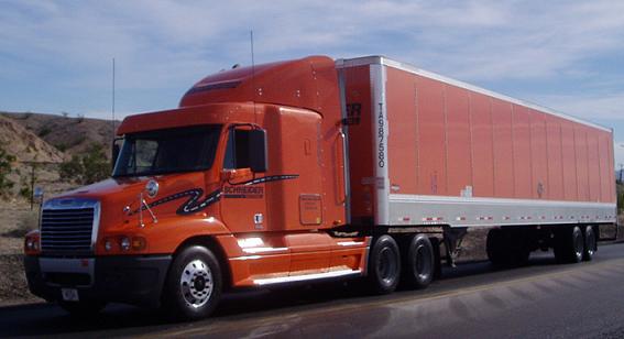 Red freightliner