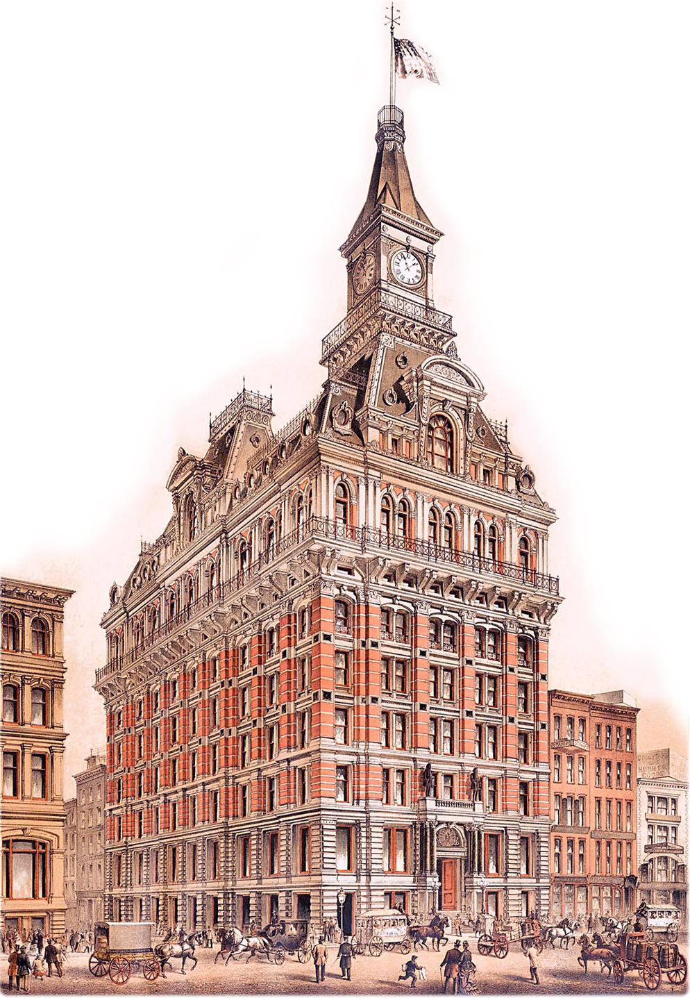 Western Union Telegraph Building lithograph